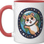 Taza Cerámica Niños Astronautas Espacio Rojo/Blanco