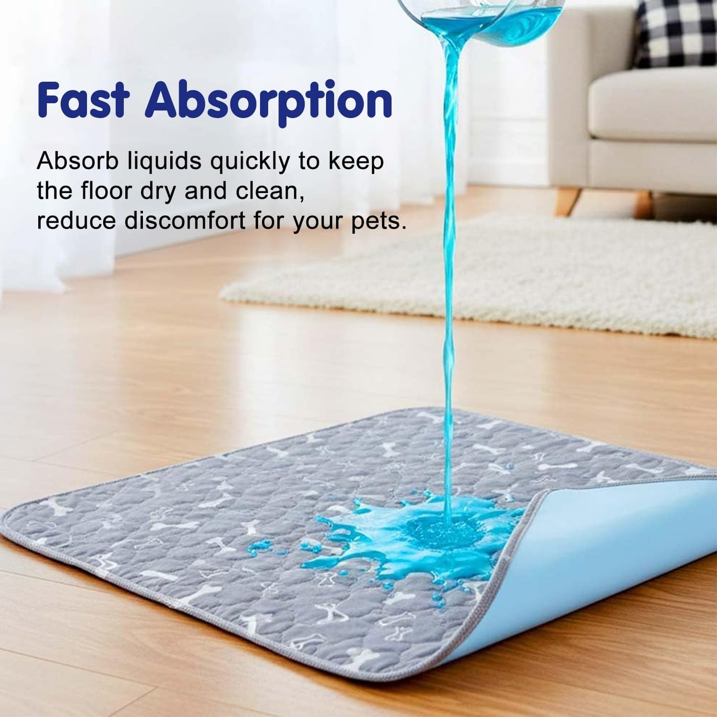 Almohadillas antideslizante para mascotas gris M 23.6x15