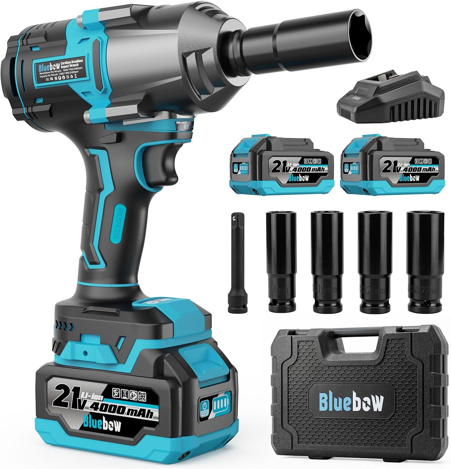Llave impacto inalámbrica 737.5 ft-lbs 1/2 pulg 3 velocidades