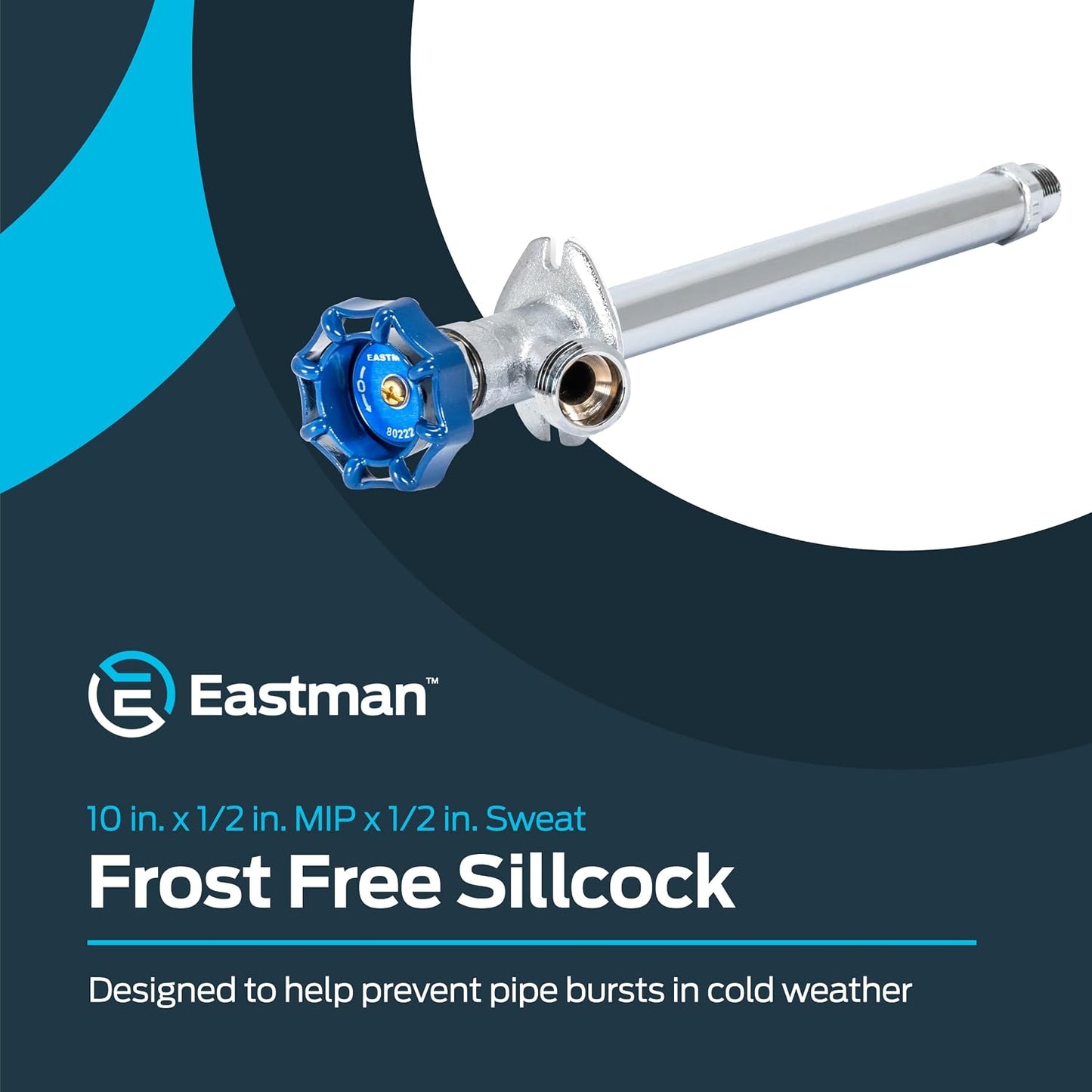 Sillcock sin escarcha 10pulg MIP 1/2x1/2 azul