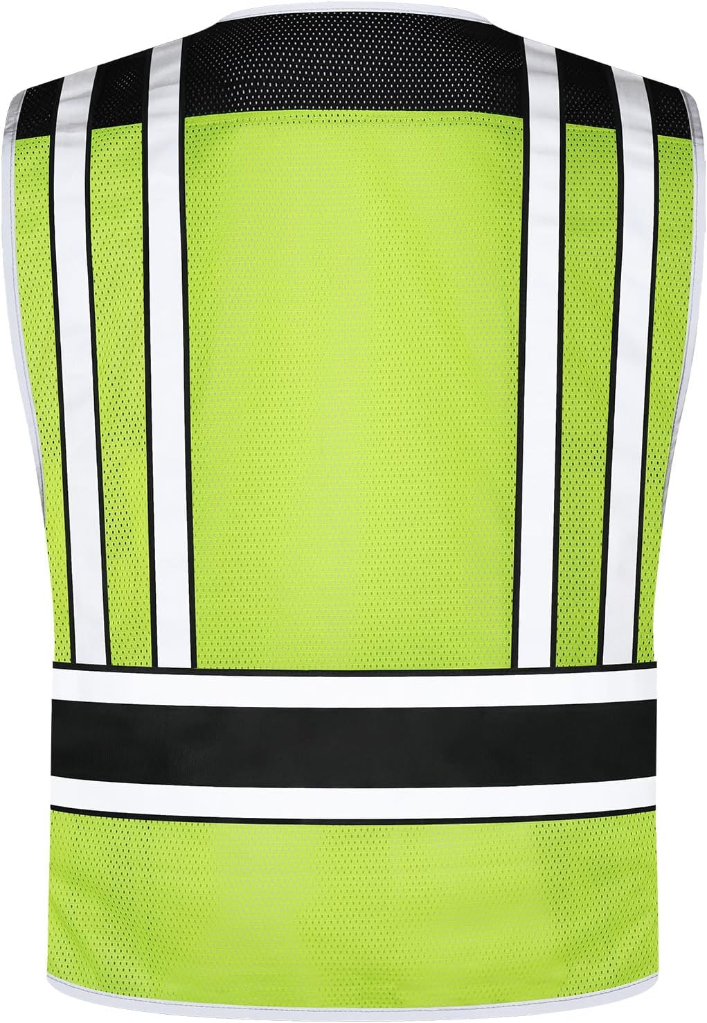 Chaleco reflectante clase 2 tráfico policial verde lima 4 puntos