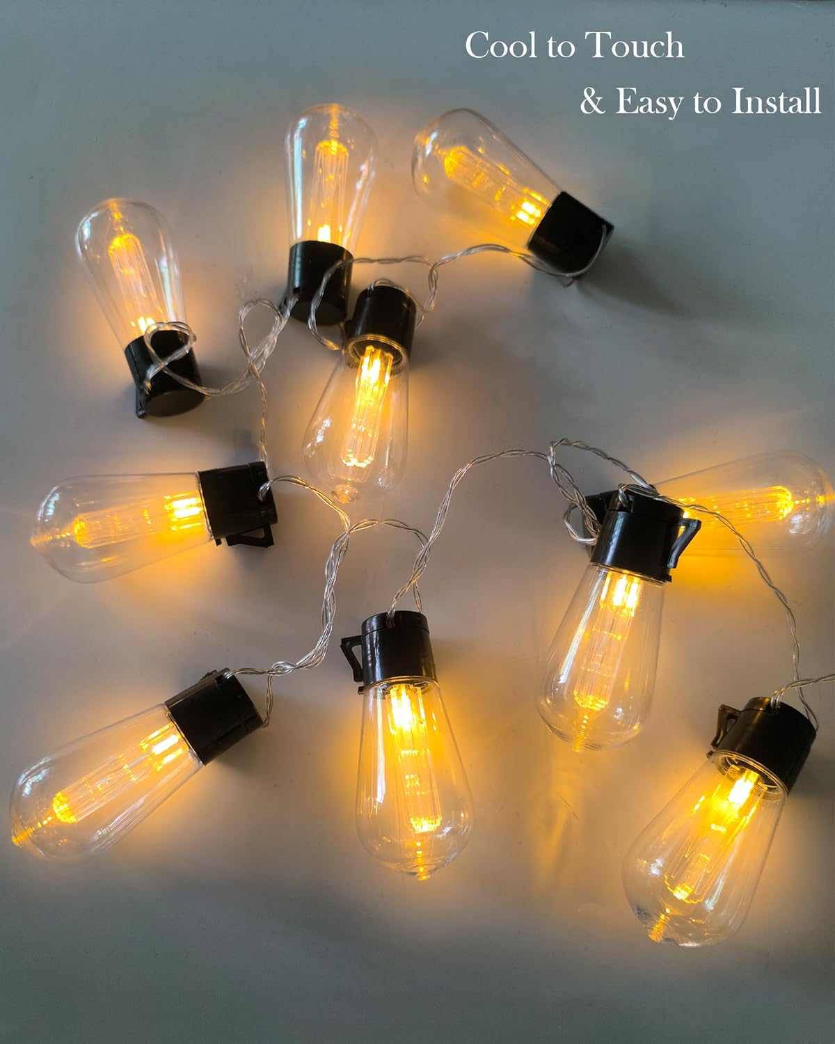 Cadena luces LED Edison 6.7pulg 8 modos dormitorio jardín