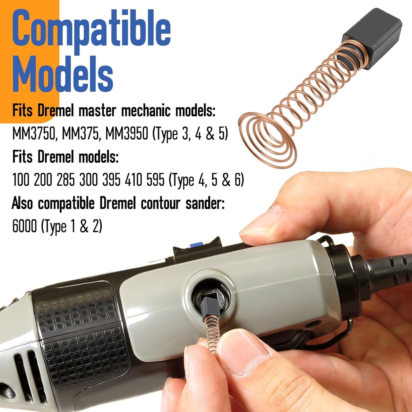 6 Cepillos Motor Repuesto Comp 100-595