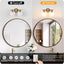Lámpara baño nogal 2 luces ETL sobre espejo 15pulg