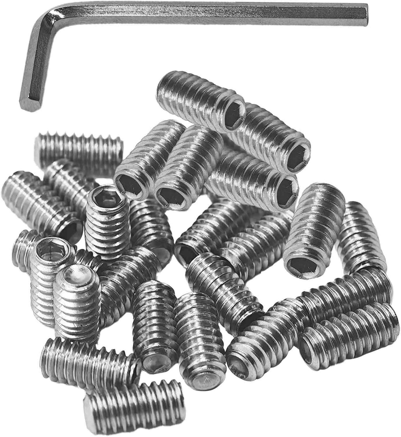 25 Pzas Acero Inox 304 Punta Hex 1/4-20x1/2 Con Llave