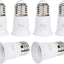 Extensor enchufe bombilla E26 1.2pulg blanco set 6
