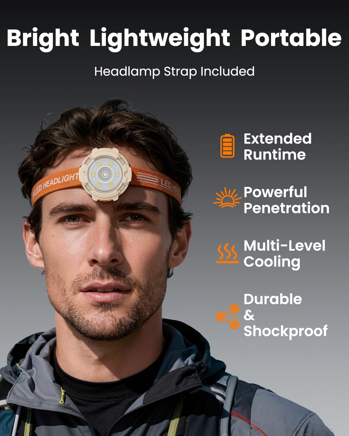 Luz nocturna LED recargable con clip tipo C para mujer y hombre