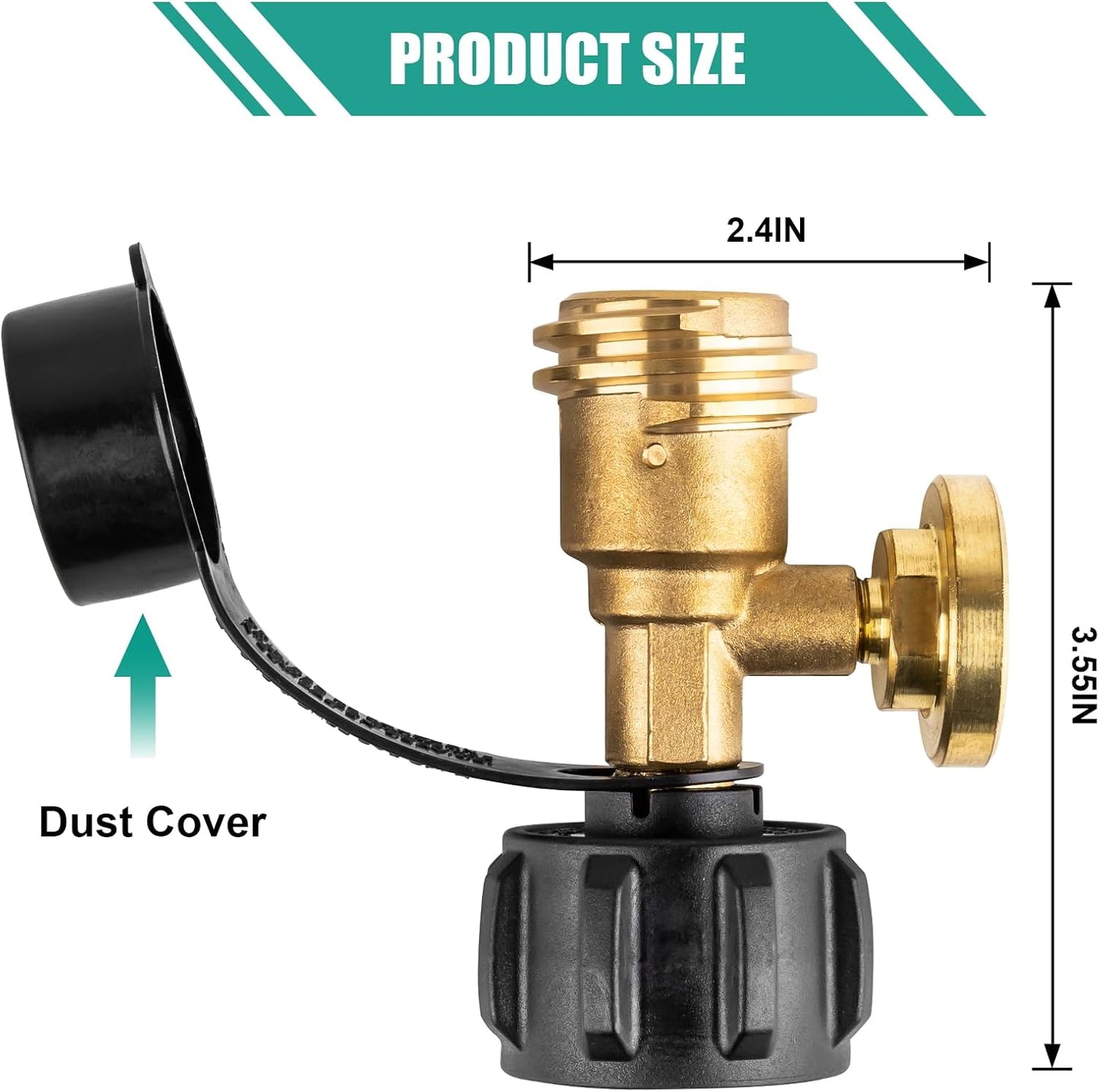 2 Medidores Propano con Detector Fugas 5-40lb Universal QCC1