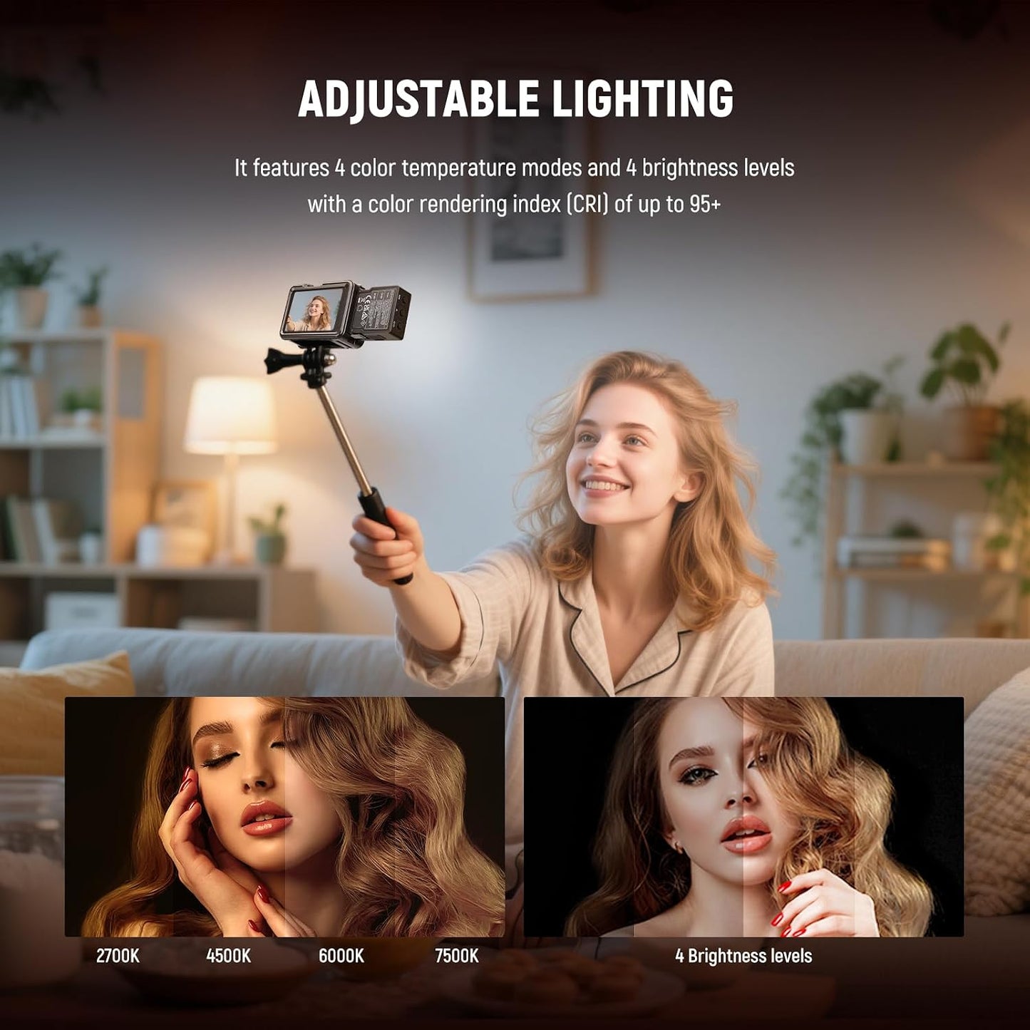 Luz LED magnética bicolor para DJI OSMO Nano Action 3 4 5 Pro CRI95