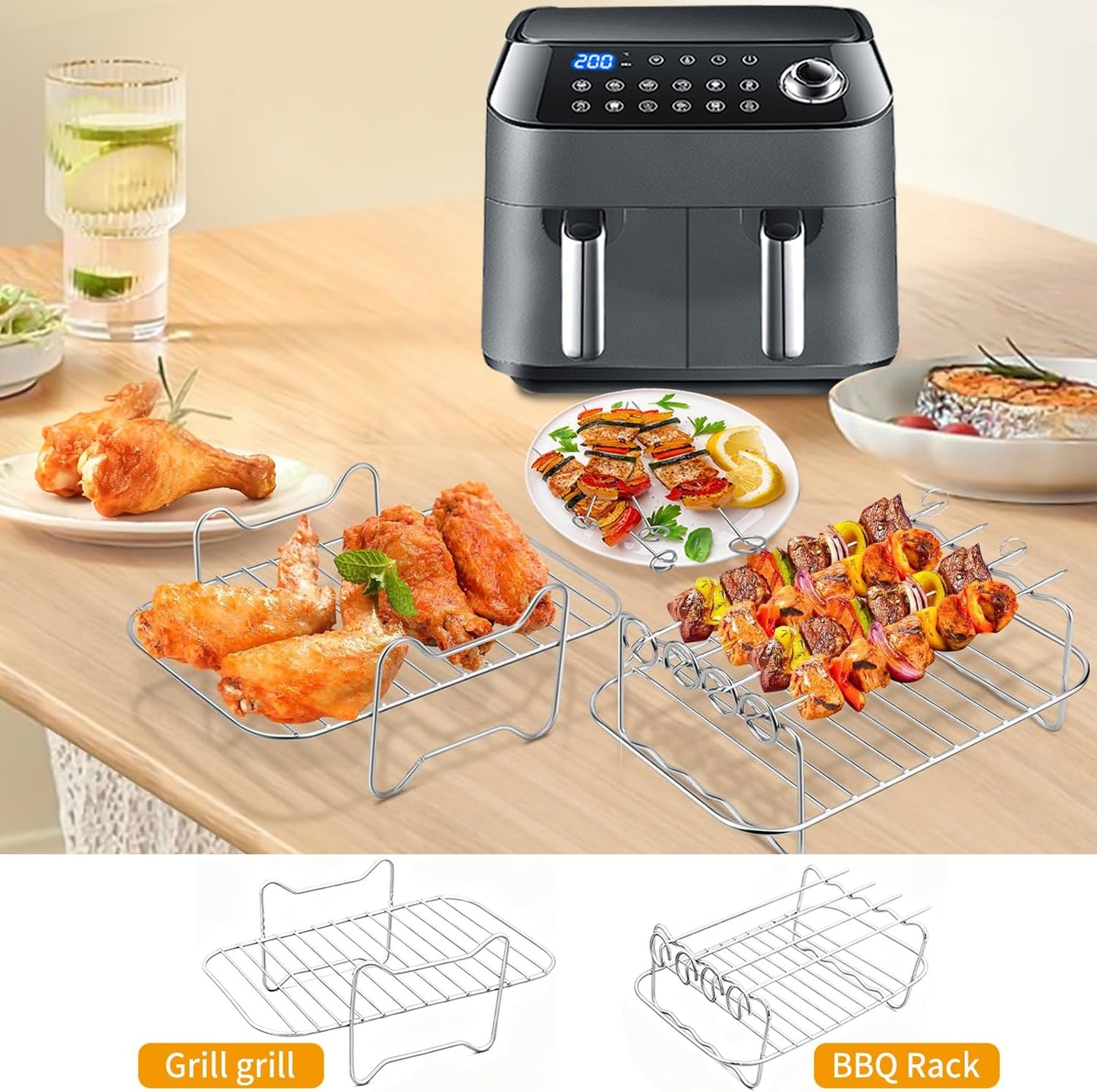 Accesorios freidora aire dual compatibles Ninja 8QT-10QT DualZone