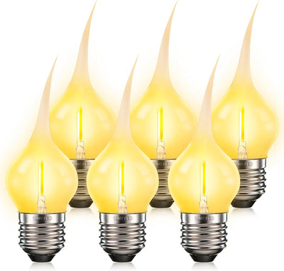 6 Bombillas LED E26 G35 120V Silicona Estilo Campestre
