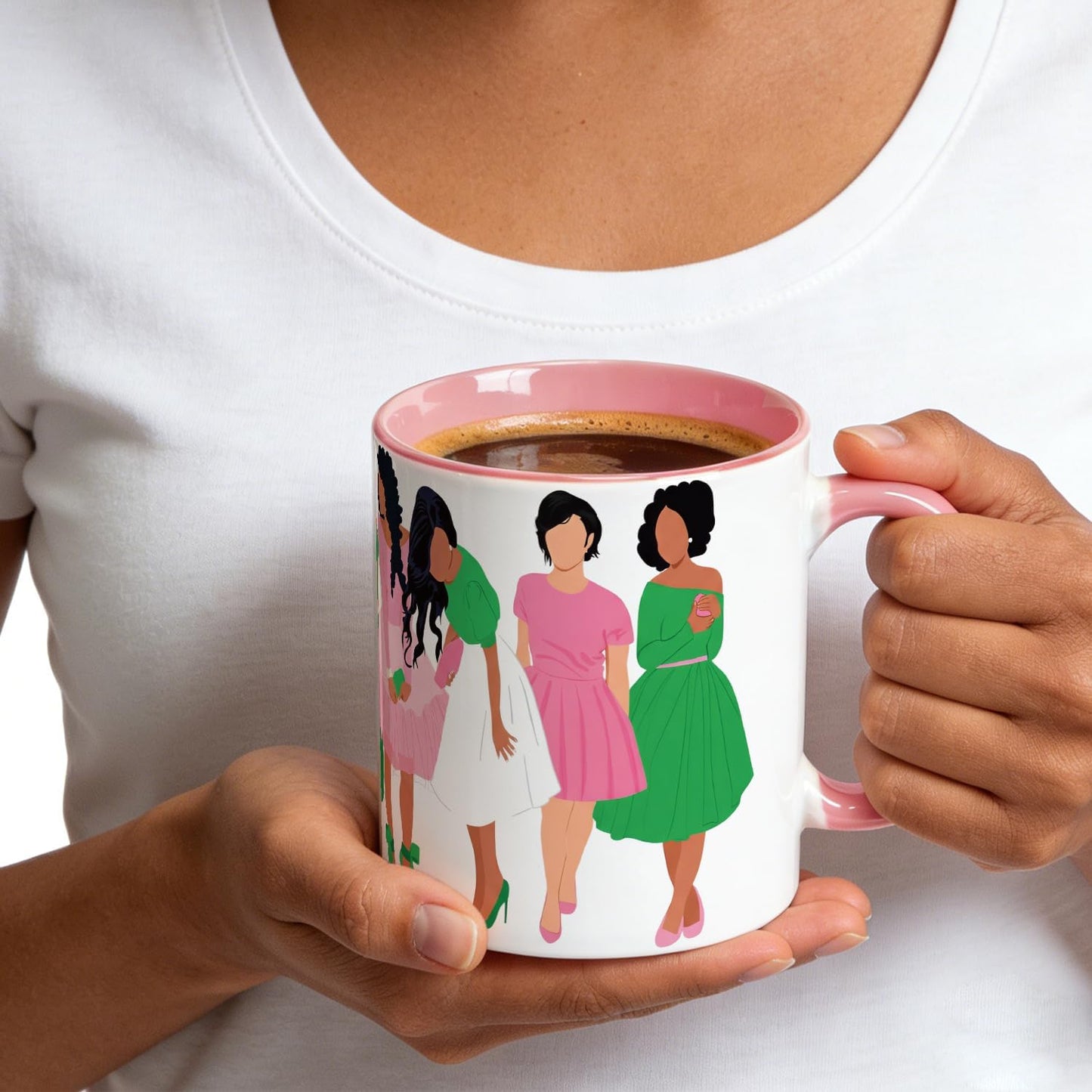 Taza de café para mujer regalo sorority Alpha Kappa AKA