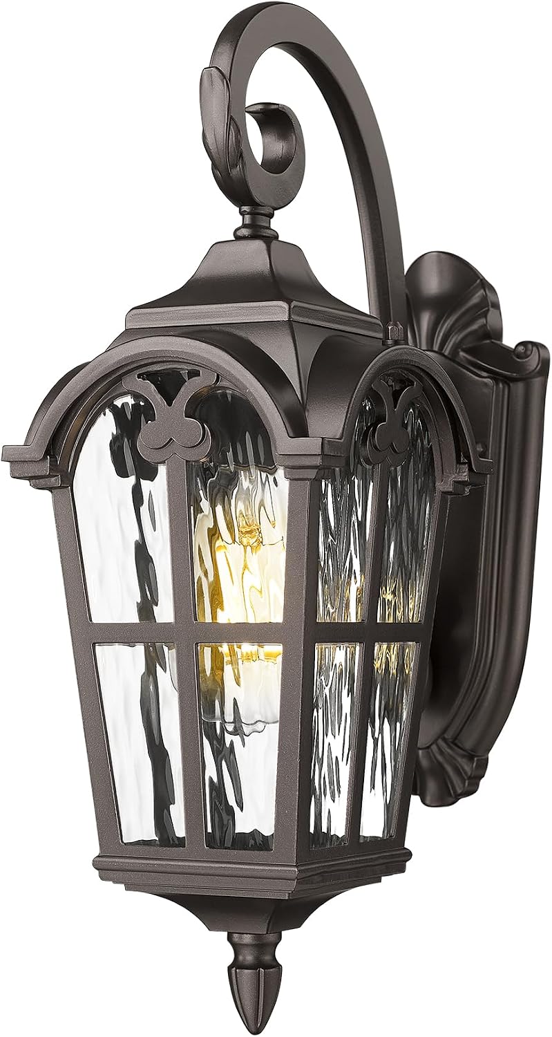 Luz pared exterior garaje bronce aceitado E26