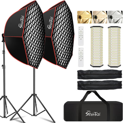 Softbox 37pulg iluminación LED regulable con control remoto