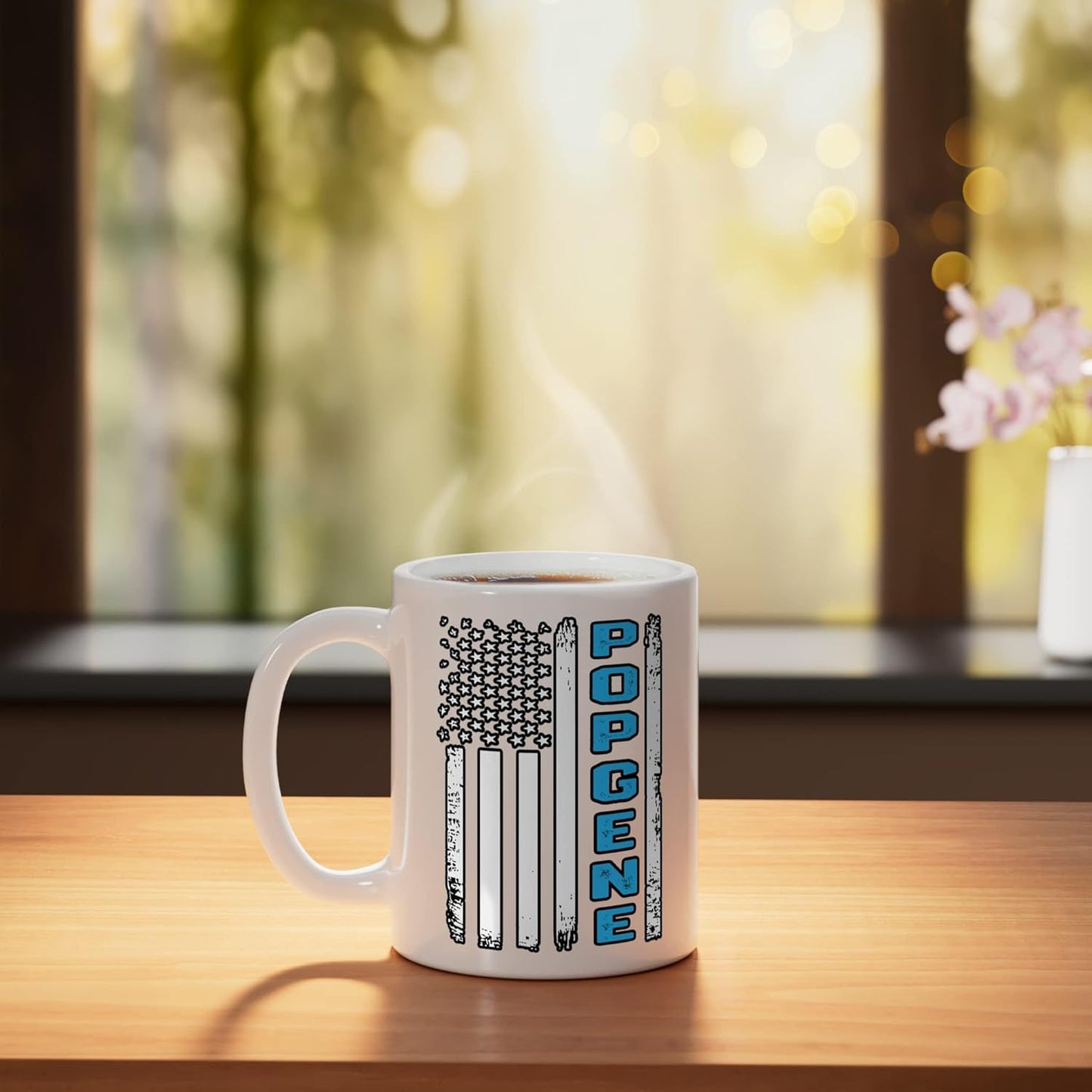 Taza Cerámica Bandera Americana para Padre Abuelo