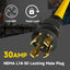Cable extensión generador 30A 15ft 4 clavijas NEMA L14-30P/R