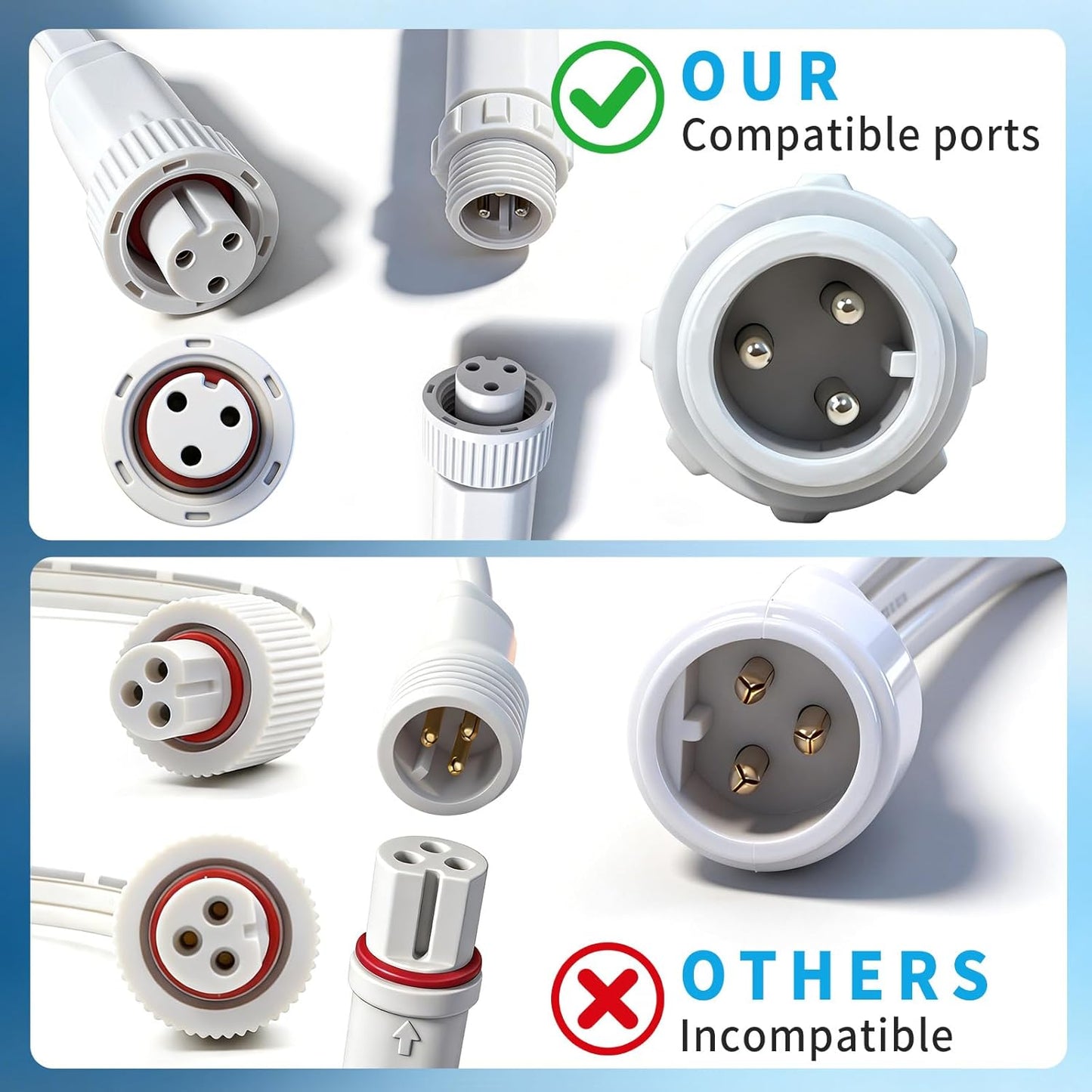Cable distribución en Y para luces Govee H707A B C impermeable