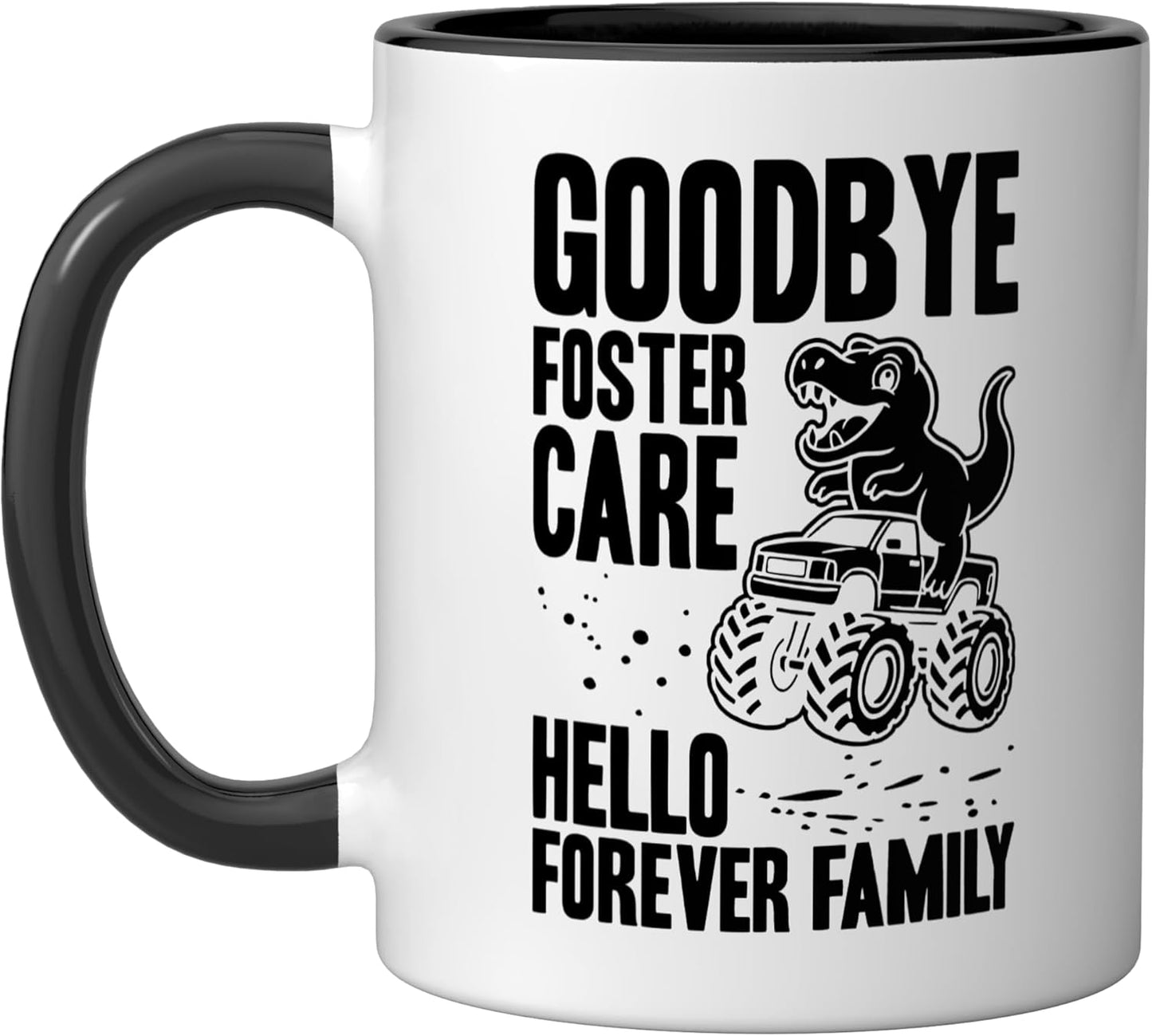 Taza Cerámica Día de Adopción Negro/Blanco