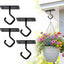 Ganchos techo pared hierro negro 2.5pulg set 4