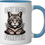 Taza Cerámica Cat Dad Forever Azul/Blanco