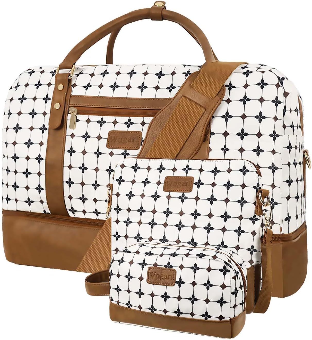 3 Bolsas Fin de Semana para Mujer Marrón Grande Argyle