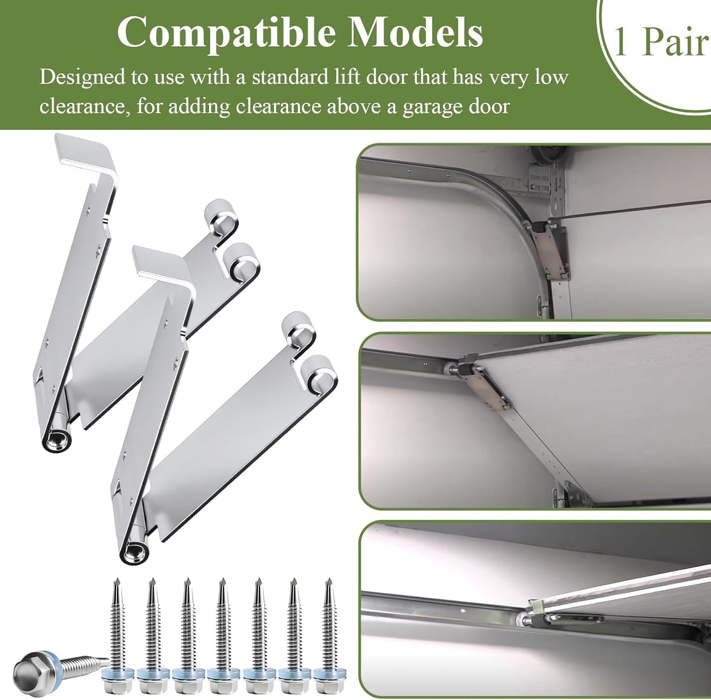 Soportes puerta garaje bisagras ajustables residencial comercial