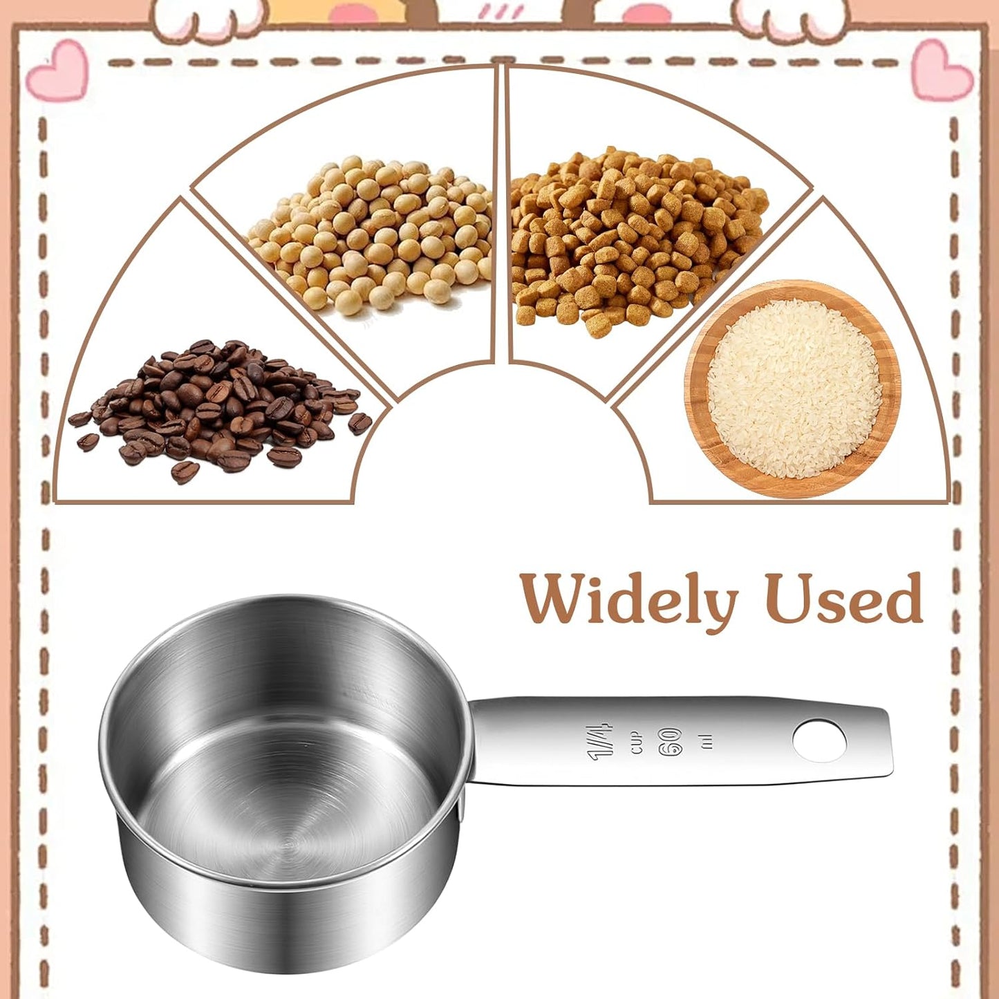 2 Cucharas Medidoras Acero Inox 2.0oz para Mascotas