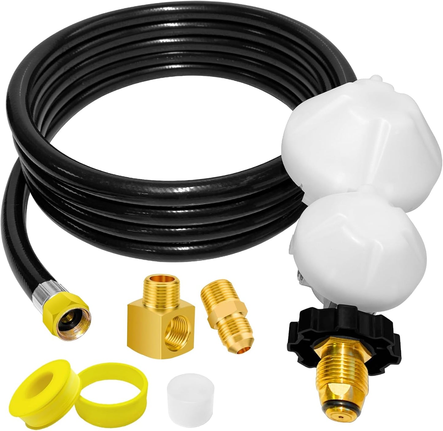 Conjunto manguera propano 12ft regulador 2 etapas 3/8pulg