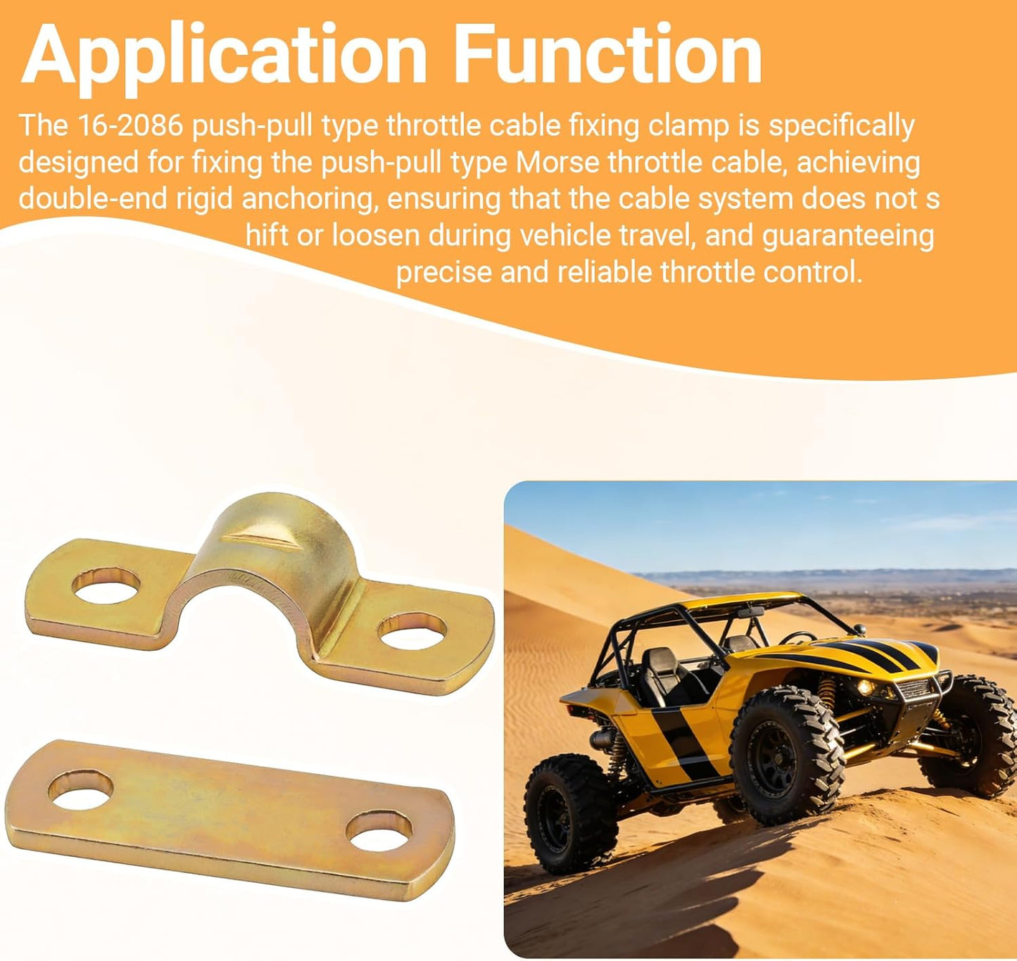 Pack 2 Abrazaderas Cable Comp Buggies Duna Rieles Arena