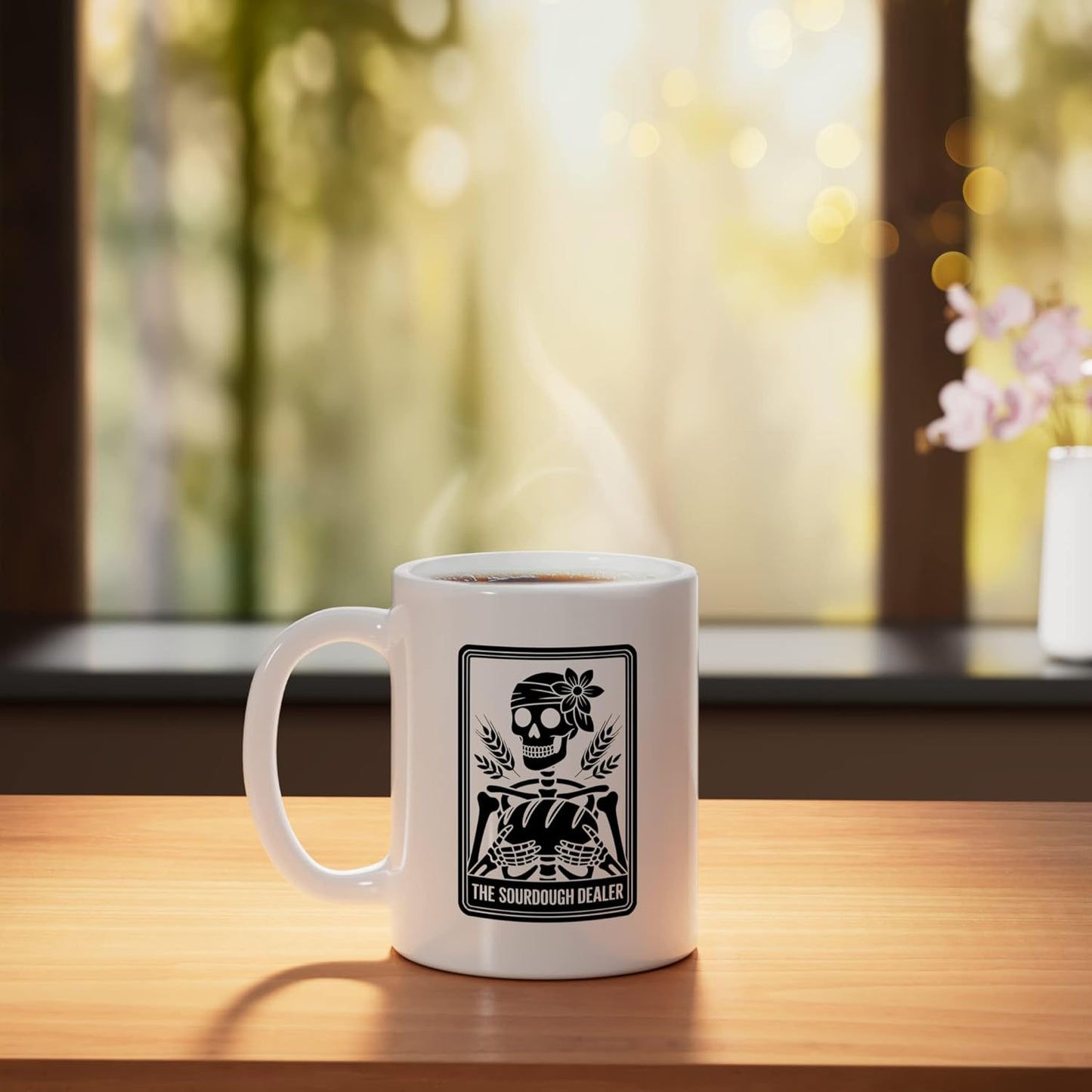 Taza Cerámica para Pan de Levadura Blanca