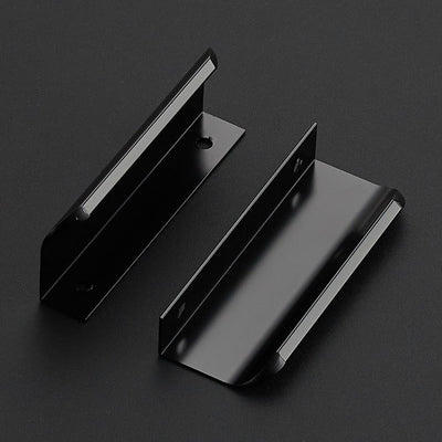 10 Tiradores Ocultos Cajones Cocina 76mm Negro Mate