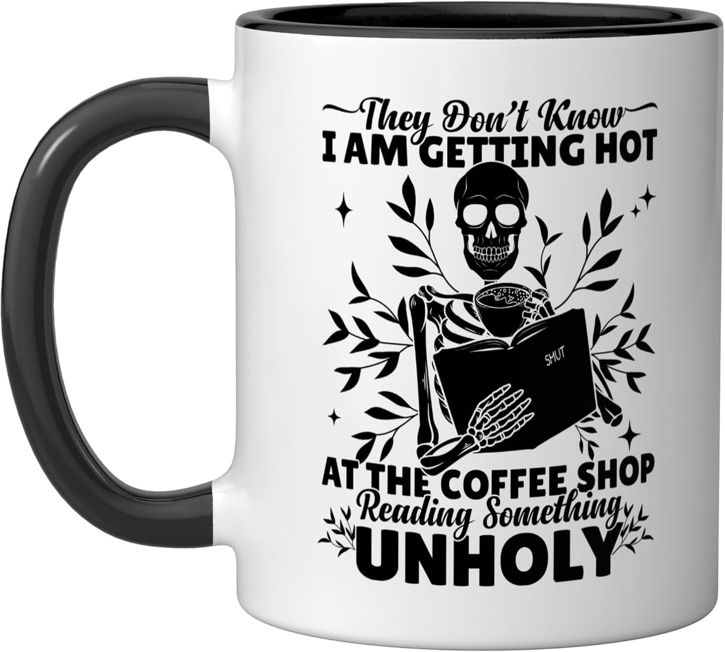 Taza Cerámica Dark Romance Smut Reader Negro/Blanco