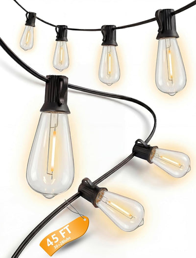 Guirnalda luces exteriores 45ft 30 ST40 impermeable