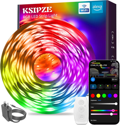 Tira LED WiFi RGB control app Alexa cambio de color
