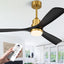 Ventilador techo 52pulg 3 aspas madera luces comp Alexa