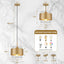 Luces colgantes isla cocina ajustables 9.8pulg metal