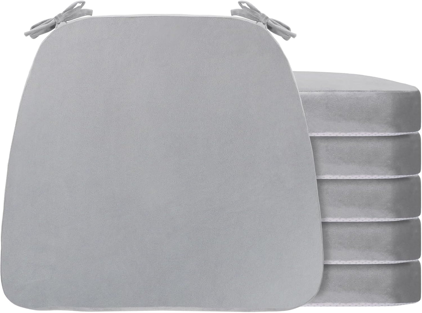 Cojines forma D silla comedor con lazo funda extraible 2pulg