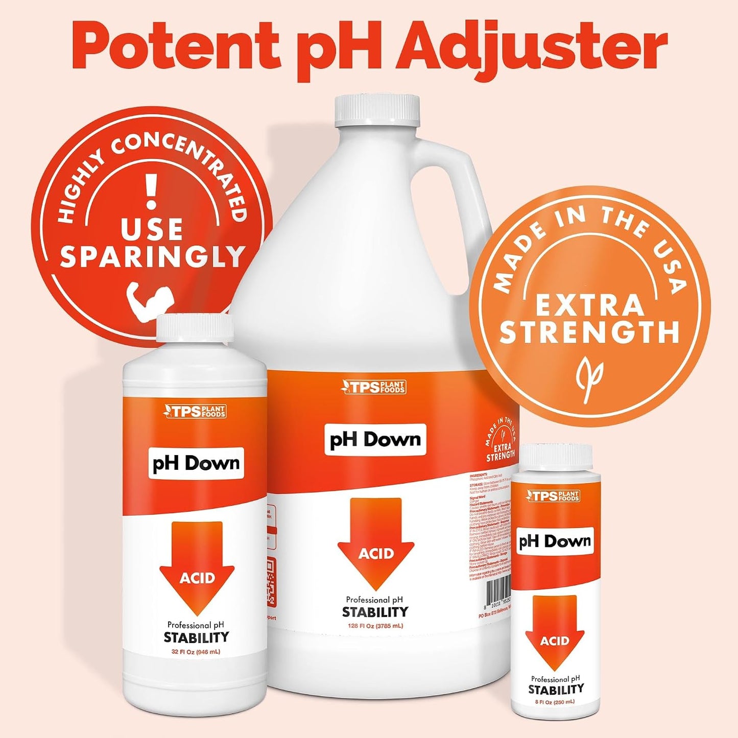 Ajustador pH ácido profesional para suelo e hidroponía 8oz