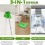 Limpiador pared triangular 82pulg 4 almohadillas microfibra verde