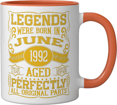 Taza Cerámica Cumpleaños 34th Orange/White