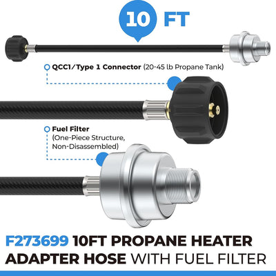 Manguera adaptador propano 10ft filtro Mr. Heater Big Buddy