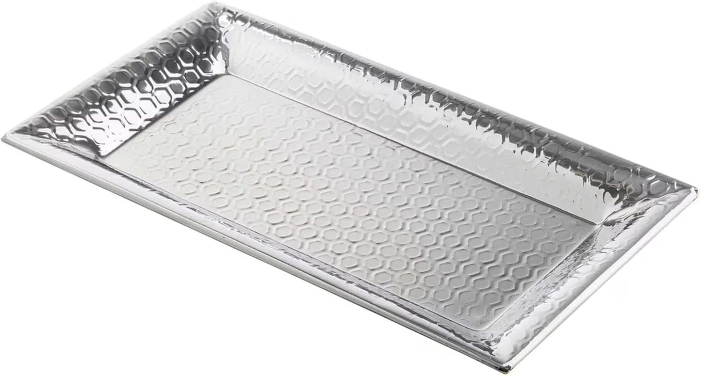 Bandeja acero inox con patrón panal 12.75x10.5