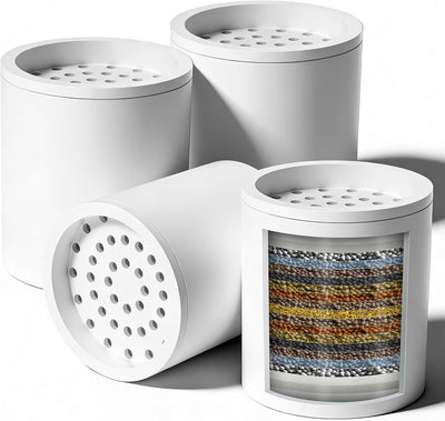 Set 4 cartuchos filtro ducha 20 etapas anti cloro