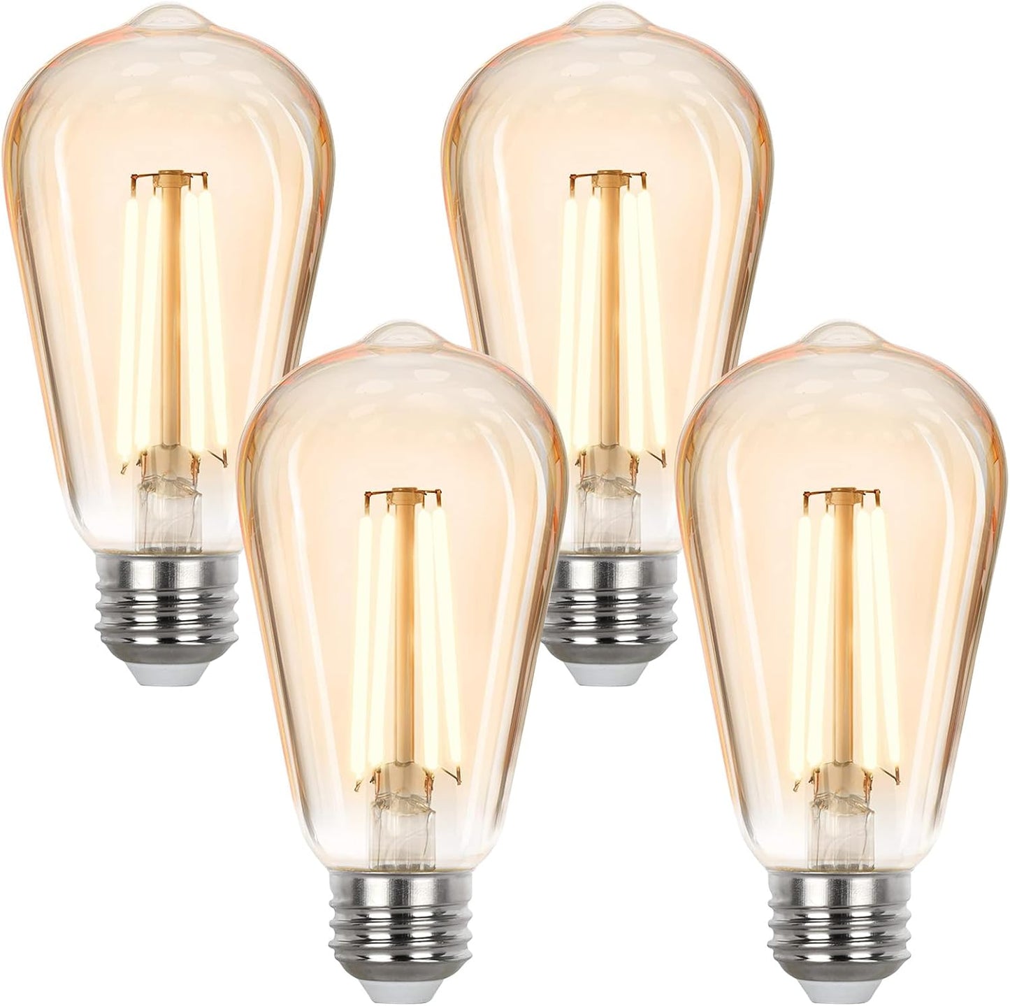 Bombilla LED Edison E26 regulable 4.5W blanco suave pack 4
