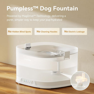 Fuente agua perros inalámbrica D1 Pro 4l acero inox
