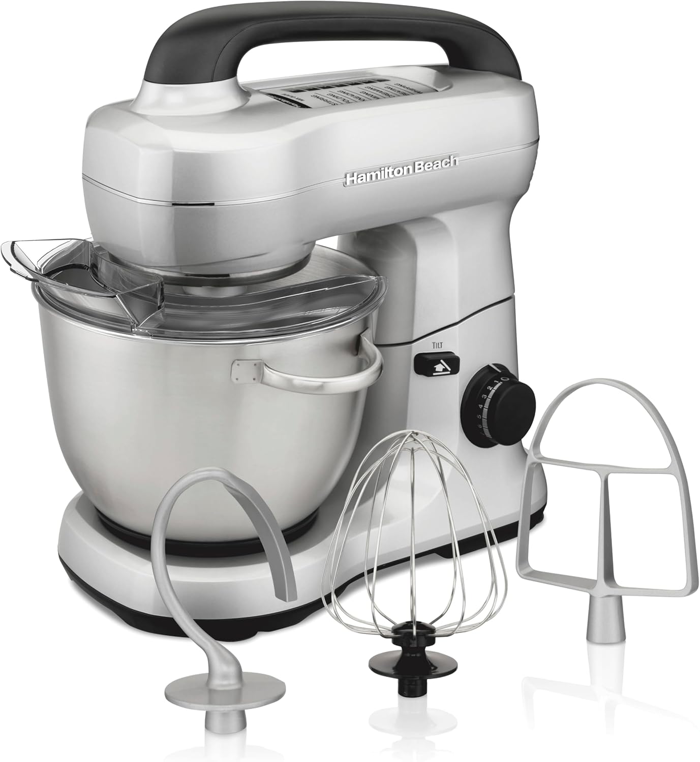 Batidora pie cuenco acero inox 4qt 7 vel 300W plata