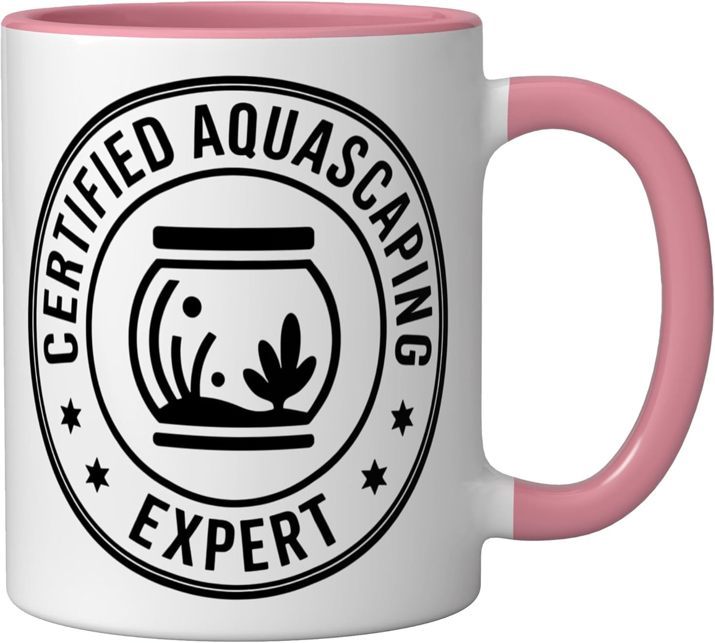 Taza Cerámica para Aquascaping Rosa/Blanca