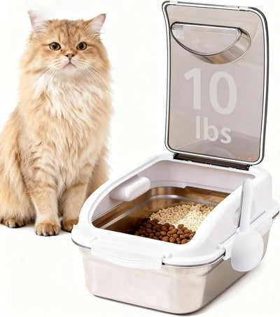 Contenedor acero inox 304 para mascotas con tapa hermética