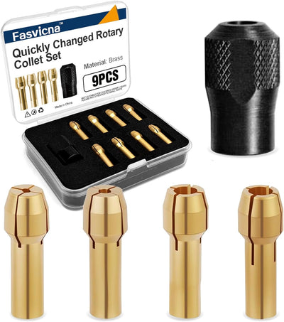 Juego pinzas latón para herramientas Dremel 0.039-0.126pulg