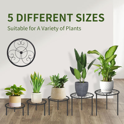Set 5 estantes hierro para plantas decoración hogar
